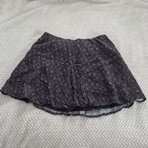 American Eagle Outfitters Black Floral Skater Skirt